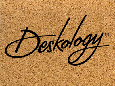 Deskology calligraphy lettering logo typography