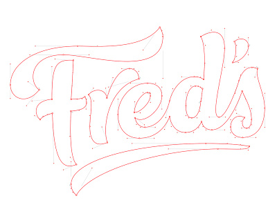 Fred's Vectors bespoke branding identity lettering letters logo logotype process script type typography vectors
