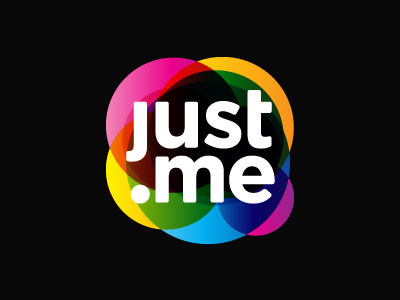 Just.Me logo logotype social network typography
