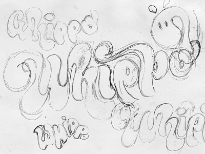 Whippo Scribbles bespoke branding hippo ice cream identity logo logotype sketch type typography