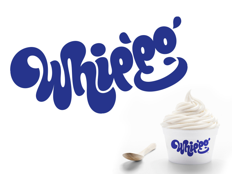 Whippo Final Logo hippo ice-cream identity bespoke typography logotype branding logo symbol type