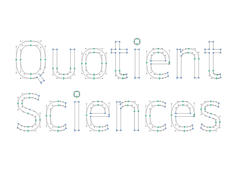 Quotient Sciences bespoke hand drawn identity science typography logotype branding logo type