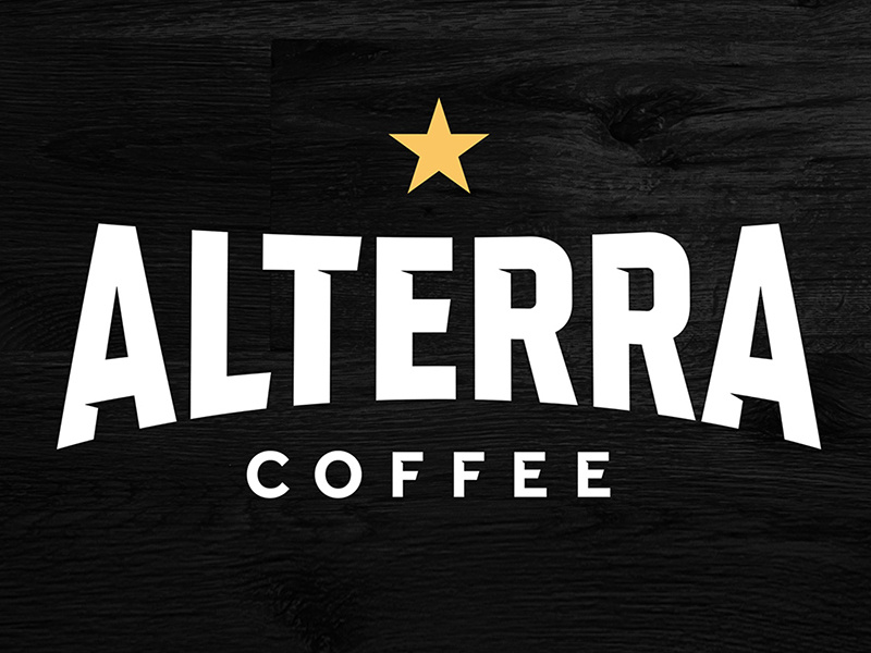 Alterra Coffee bespoke hand drawn identity coffee typography logotype branding logo type