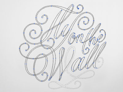 Fly on the Wall - vector drawing calligraphy lettering typography