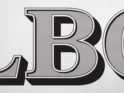 B (detail of drinks logo)
