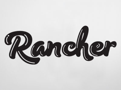 Rancher 3d hand lettering sauce type typography