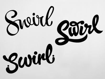 Swirl calligraphy hand lettering packaging type typography