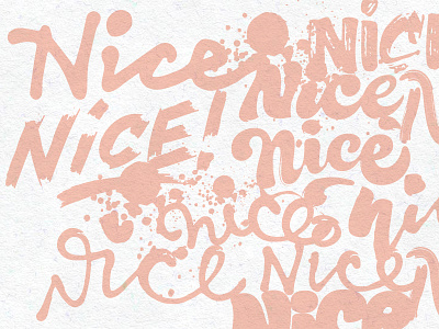 'Nice' exploration bespoke brand branding calligraphy custom type hand crafted hand drawn hand lettering identity ink lettering letters logo logotype mess packaging paint script type wine