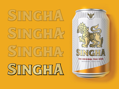 Singha Beer beer bespoke brand branding custom type hand drawn hand lettering identity label lettering letters logo logotype packaging sketch type typography vector