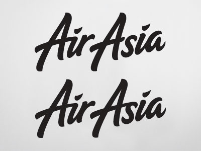 Air Asia 1 asia branding lettering logo script typography