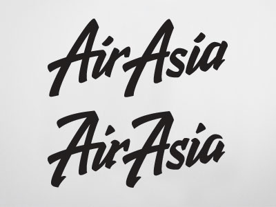 Air Asia 2 asia branding lettering logo script typography