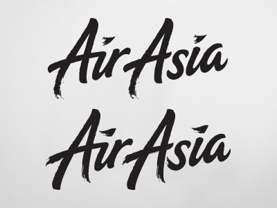 Air Asia 3 asia branding lettering logo script typography