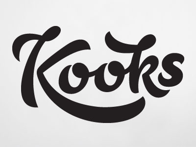 Kooks 2 lettering script type typography wine