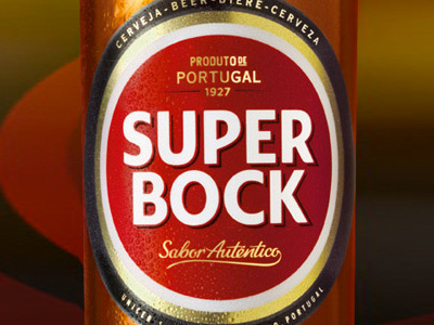 Super Bock beer lettering packaging script type typography