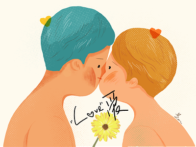 520 love animation branding flat illustration minimal ui website 应用 插图 设计