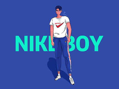 Nike Boy 2 ui ux 插图 设计