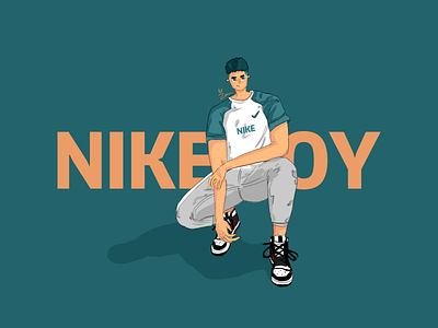 Nike Boy2 ui ux 品牌 插图 活版印刷 设计