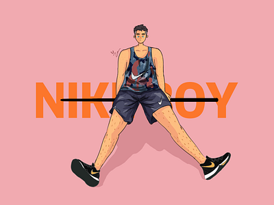20190711 Nike Boy illustration ui ux 品牌 图标 应用 活版印刷 设计
