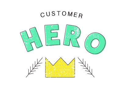 Customer Hero design graphic hero illustration simple texture