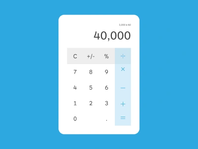 Daily UI Challenge #004 004 calculator dailyui dailyui004 ui ux web webdesign