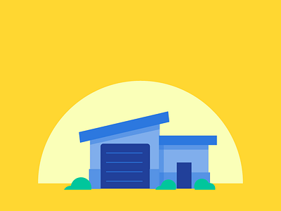 What makes you feel at home? architecture blue cozy flat home house icon illustration sun sunset