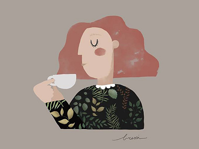 coffee lady animation character coffee digitalart feminism illustration illustrator motiongraphic people portrait procreate women