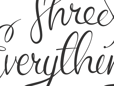 Shred Everything, Shred Club hand lettering script typography