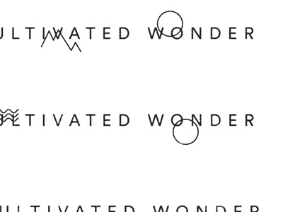 Cultivated Wonder – Logo exploration blog distressed ephemera logo stamp texture travel typography wander wonder