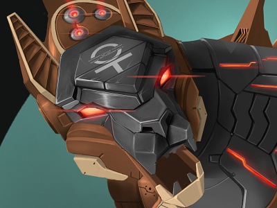 WIP-ENDER NASUS anubis canine fan art game league of legends mech mecha nasus planet robot space zone of the enders