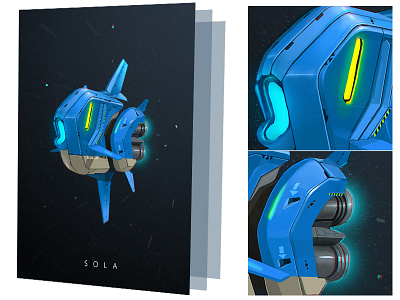 SOLA craft fish machine mecha mola outer robot space spaceship stars sunfsh