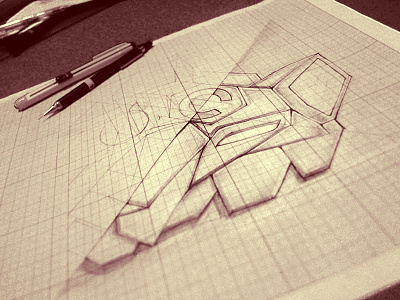 Loone-Wolf logo redesign-trial block logo lone loone milimeter pencil redesign ruler sketch wolf