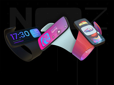 NOOZ® – wearable product and UX/UI design research / Behance behance device industrial industrialdesign interface product user experience uxdesign wearbale