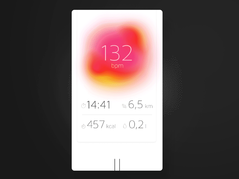 Heart rate visualization for sport tracker. animation gif heart rate tracker sport design ui designer ui prototype user experience ux designer ux prototype