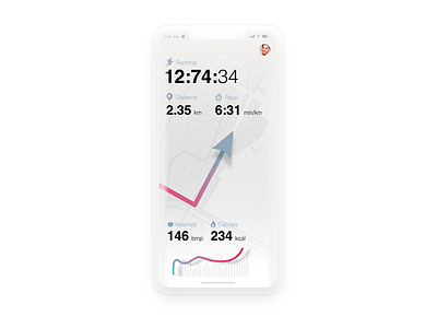 Sport tracker experience activties fitness heart rate interface ios iphonex mobile simple sport tracker tracker ui ux visualization