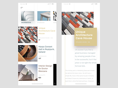 archy – news feed architect community feed grid ios iphone iphonex mobile sketch ui ukraine ux