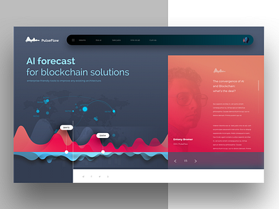 PulseFlow - web solution design grid landing typography ui ukraine ux web website