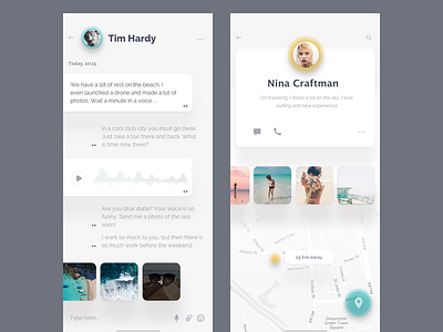 Community - app for surfers chat ios iphone iphonex landing mobile profile sketch ui ukraine web website