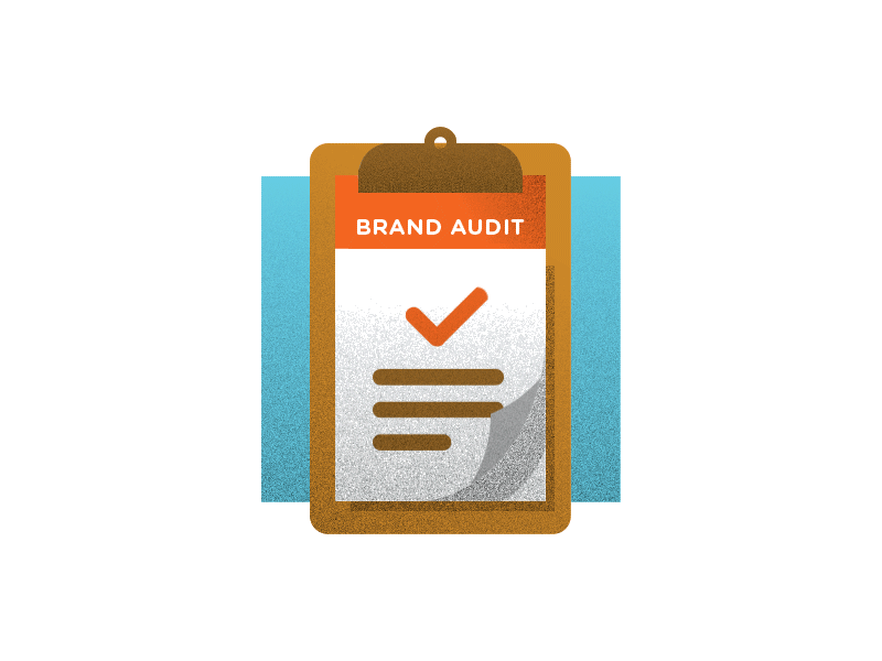 Brand Audit Animated GIF 2d animation ae after effects animation flat gif illustration loop motion graphics