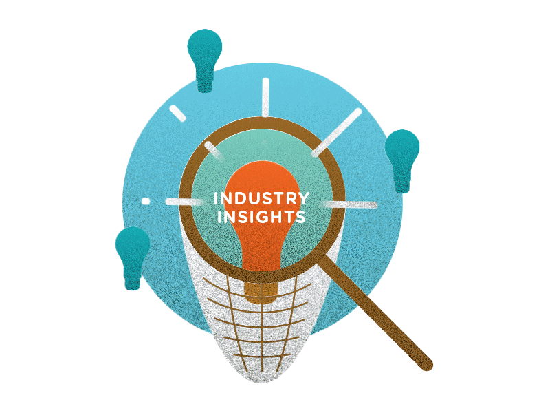 Industry Insights Animated GIF 2d animation ae after effects animation flat gif illustration loop motion graphics