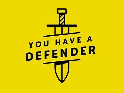 You Have a Defender brand branding icon illustration