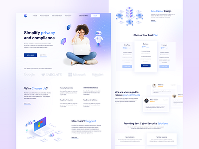 Landing Page for Cyber Security Company