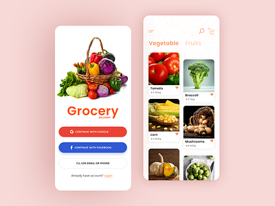 On-Demand Grocery Delivery App app design grocery grocery app grocery online grocery store ui ux