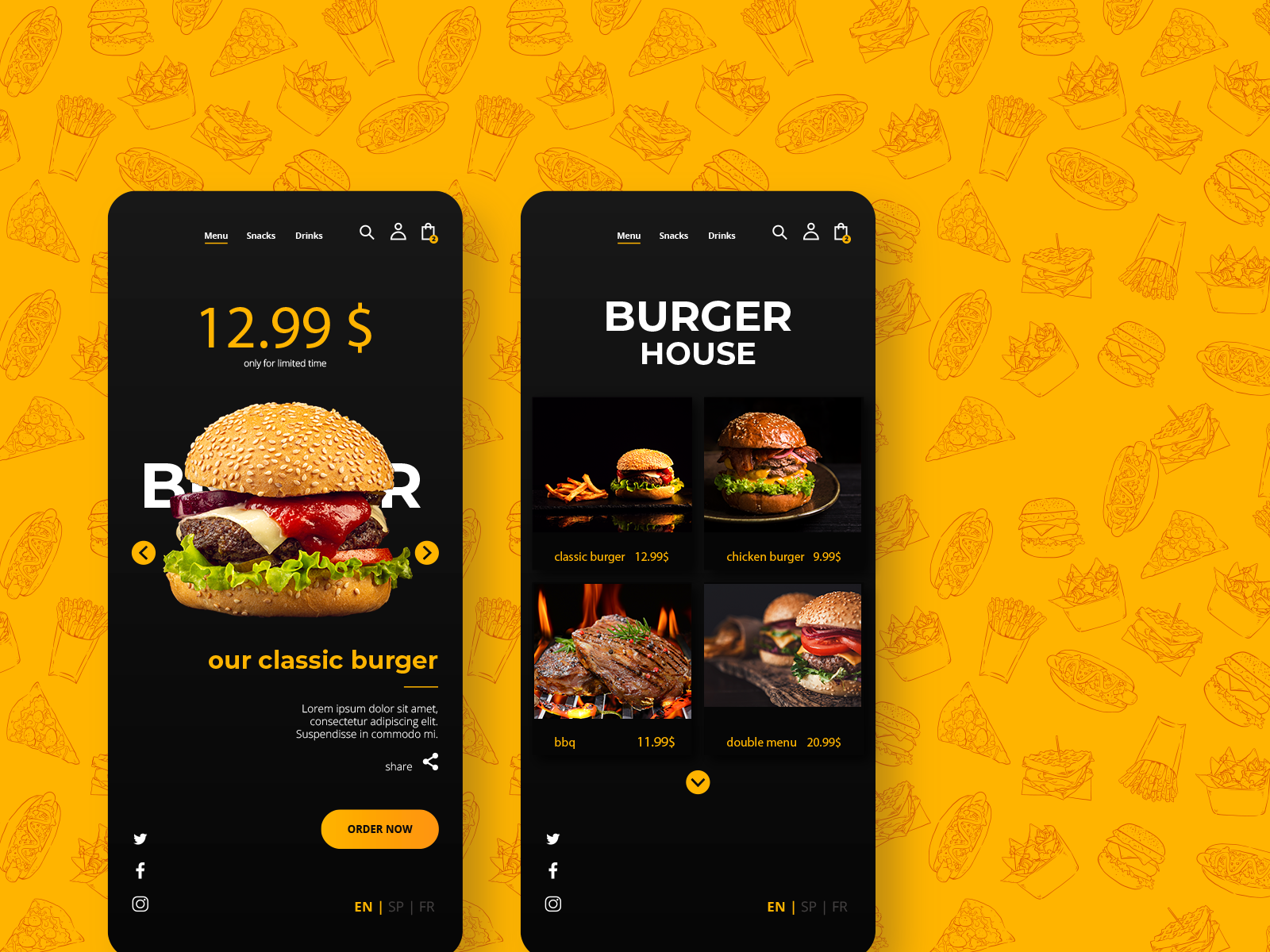 Our Dribbble Shot - Food Delivery App