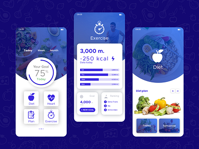 Diet & Nutrition App Design app app design app development diet and nutrition diet app fitness app food health app nutrition nutrition app ui uiux