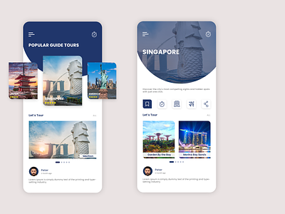 Travel City Guide App Design UI Kit - UpLabs