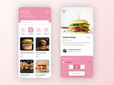 Food Ordering App app design app development app development company food delivery app food ordering app food ordering service illustration on demand app ondemand app ondemand food ordering app online food order online food ordering app photoshop uiux