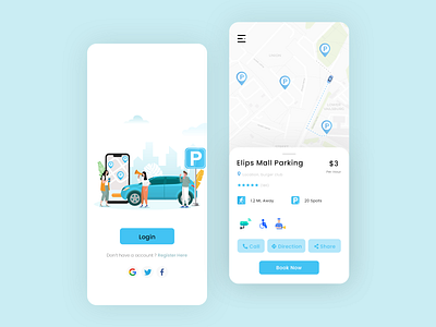 Parking space finder app