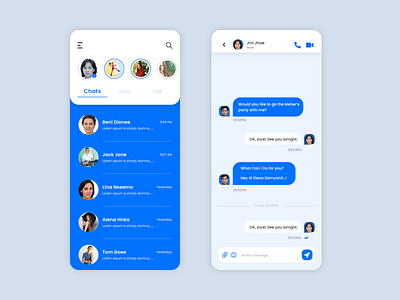 Instant Messaging App app app design app development chat app design app graphic design illustrator instant messaging app message app messaging app mobile app design on demand messaging app photoshop social chat app ui uiux ux