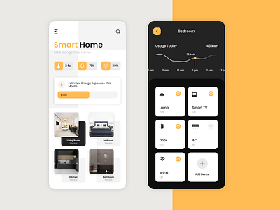 Smart Home App app app design app development home automation hub mobile app development company on demand smart home app smart home app smart home app design smarthome ui uiux ux