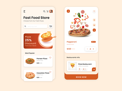 Pizza Ordering App mobile app development company pizza ordering app ui ui design uiux